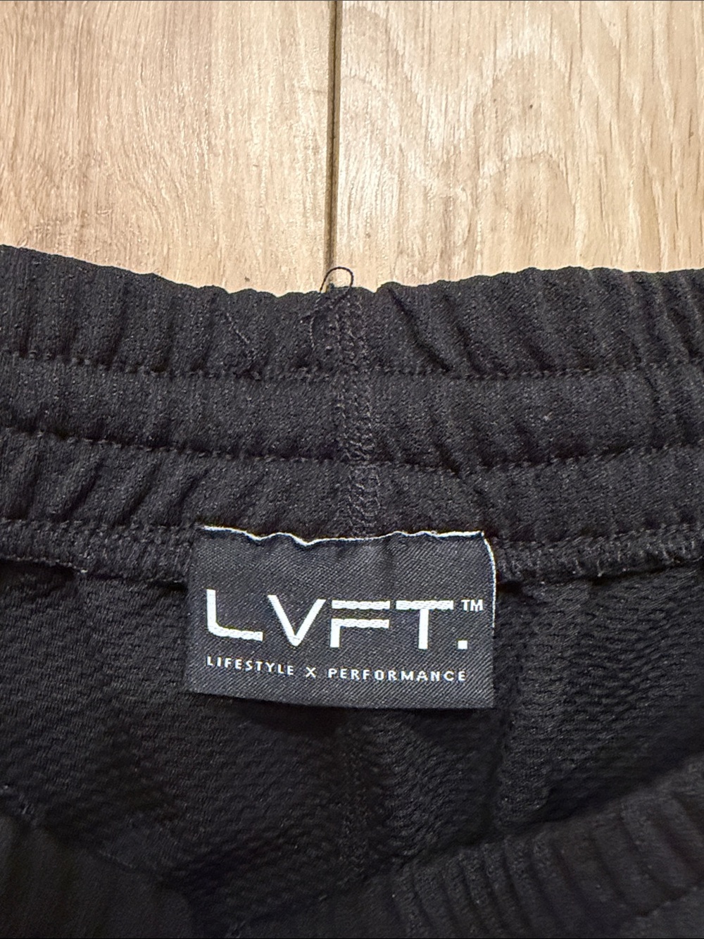 LVFT. Men's Black Athletic Performance Shorts with Star Accent - Picture 3 of 5